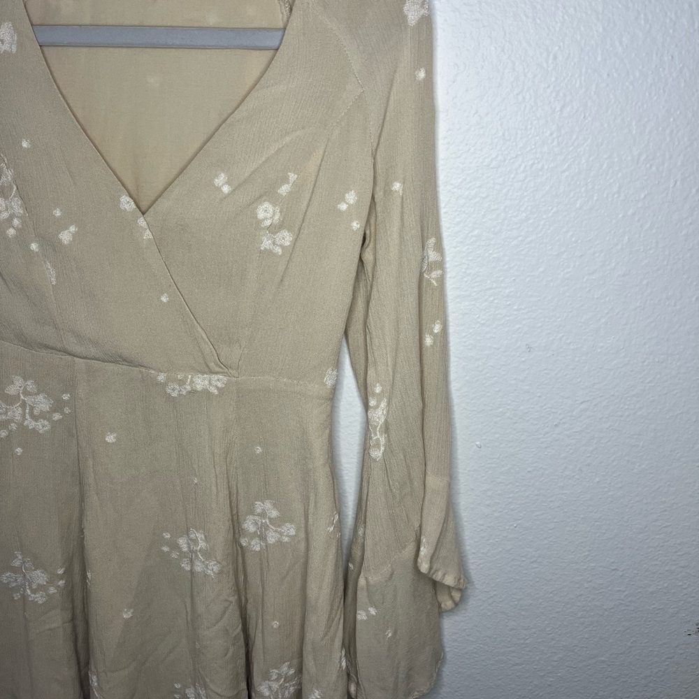 Free People Long Sleeve Floral Mini Dress | Size 2 | $30 - Picture 3 of 6